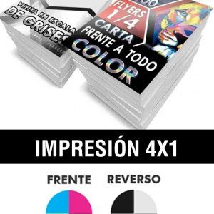 Flayer 1/4 de carta (4x1)