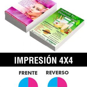 Flayer 1/4 de carta (4x4)