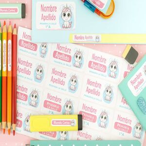 Etiquetas escolares personalizadas