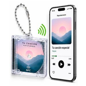 Llavero mini disco CD con Nfc
